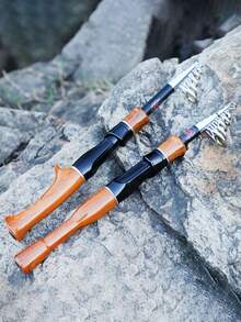 SOUGAYILANG 基础款/轻量便携伸缩鱼竿 旋转式鱼竿 旅行鱼竿 - 棕色 - 查看 8