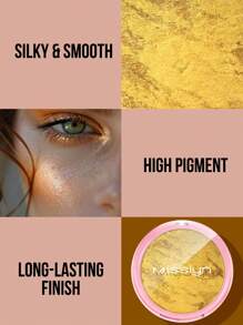 Misslyn MISSLYN-Bronze Shimmer Powder, Shimmering Bronzing Powder, Highly Pigmented Sweat Proof Shimmer Bronzer Long-Lasting Facial Bronzers Face Highlighter Palette Contour Makeup, Bronze Highlight, Bronze Shimmer, Shimmer Powder, Body Shimmer Podwer, Body Shimmer, Facial Highlight, Y2K,Xma Christmas,Vegan,Cruelty Free