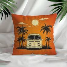 1 件汽车和露营单面印花靠垫套，45*45 厘米 - 彩色 - 查看 8