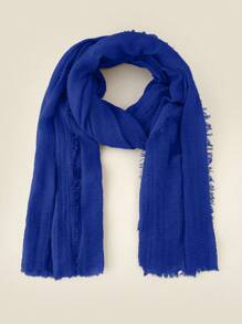 1pc Solid Color Soft Bubble Scarf Shawl Hijab