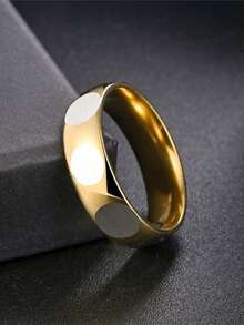 1 pieza Anillo de acero de titanio, anillo minimalista para parejas, acero inoxidable - Multicolor - Ver 41