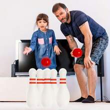 Light Up Kids Bowling Set Includes 10 Pins And 2 Balls, Bowling Pins Toy Set For Kids Toddler Indoor Games For Boys Girls 6/12pcs, Height 7.87inch - 彩色 - 查看 5
