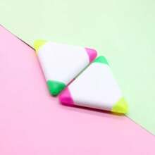 Personalized Creative Triangle Highlighter Pen, Vibrant Multi-Color, Cute Stationery For Students, Back To School Supplies