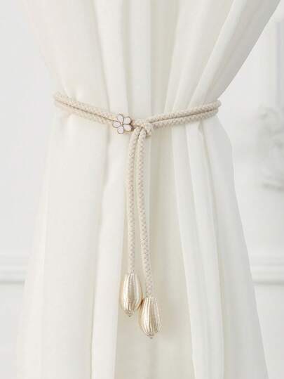 磁性窗帘带，仿珍珠球装饰窗帘固定器，方便的窗帘带，装饰性窗帘固定器，带有升级内置磁铁的窗帘带，铁质材料，用于固定窗帘和帷幔的优雅仿珍珠球支架，易于安装，适用于卧室、客厅、办公室