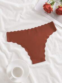 Set de 6 piezas de ropa interior de mujer de algodón suave, cómoda y transpirable de unicolor y sexy - Multicolor - Ver 9