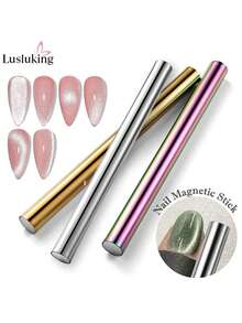 1 件猫眼指甲磁棒圆柱形磁铁适用于猫眼 UV 凝胶抛光雪光闪光效果工具美甲设计工具、美甲用品、美甲工具、美甲工具、返校、指甲、按压指甲的美甲工具