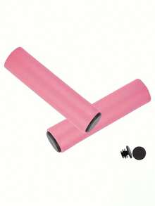 1 对柔软硅胶自行车车把套 - 舒适、防滑、加厚设计，适用于山地车和公路车，有黑色及更多颜色可选，自行车配件