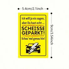 50/80 Stücke lustige deutsche Parkticket-Benachrichtigungskarten, können Gründe überprüfen, amüsanter Erinnerungszettel für falsches Parken, aus Papier gefertigt, Schulanfang, Schulbedarf