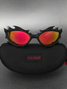 1 Set Edgy Dragon Shaped Personalized Cycling Gear, Metal Electroplated Dragon Totem 3D Printed Spiked Rivet Original Designer Stereoscopic Styling, Suitable For Boys Cycling Sports Outdoor, Y2K Styled (Patented Design, Assorted Styles), Includes Glasses Case, Glasses Strap, Glasses Cloth - Multicolor - View 5