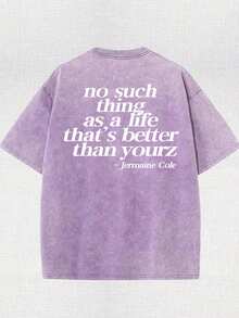 There Is No Such Thing. This T-Shirt Is Better Than Your Men's Washable Cotton T-Shirt. It Is All Cotton, Casual And Sports Style, Fashionable And Street Style, Suitable For Travel And Sports. - 紫色 - 查看 2