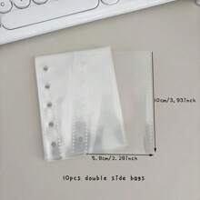 M5 Clear Ring Cover, 20pcs Double Side Sleeves, Refill Papers, DIY Binder Notebook Set Back To School