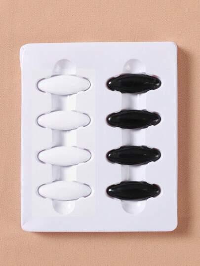 1 حزمة دبابيس وخناق أوشحة الحرير، 8 قطع/حزمة (معبأة في كيس أوبي بي)، دبوس أزياء