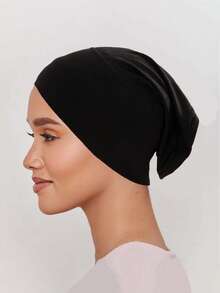 FADZOYLE 纯色内衬头巾帽头带弹性透气管状头巾帽衬垫长袍日常女士面纱