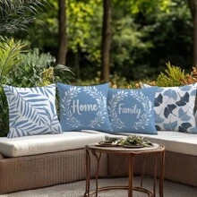 4pcs Simplistic Leaf Print Decorative Throw Pillow Covers, Peach Velvet Fabric, 45*45CM/18*18 Inch, Suitable For Modern Living Room Sofa Decor, Gift, Party