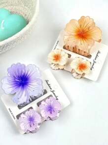3pcs/6pcs/18pcs Colorful Broccoli Claw Clips, 8cm And 4cm Assorted Hair Claw, Suitable For Women's Daily Life, Makeup, Leisure, Party, Matching Clothes, Commuting, Beach Vacation, Photography - Hairstyle Design, Hair Accessories. Best Choice For Birthday, Graduation, Wedding Season, Anniversary And All Holiday Gifts.