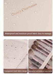 1 件 PU 皮革化妆包，大容量防水女士化妆品收纳包，多功能旅行洗漱包化妆旅行洗漱包收纳必备礼品收纳拉链配件指甲 - 彩色 - 查看 7