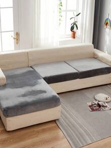1 Pieza Funda de Sofá de Terciopelo, Estilo Clásico, Protector de Sofá/Funda de Sofá de 1/2/3/4 Plazas/Funda de Cojín de Alta Elasticidad y Confort Adecuada para Sala de Estar, Dormitorio, Hotel y Decoración del Hogar - Gris - Ver 6