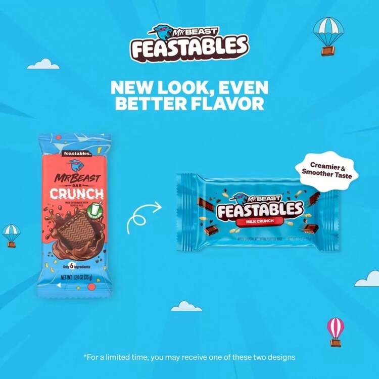 Feastables MrBeast Bar Milk Chocolate Crunch Candy 35g - 1 - 見る 2