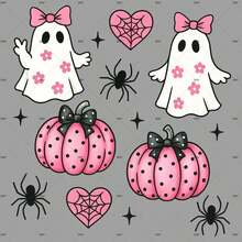 1pc/2pcs/3pcs Pumpkin Breast Cancer Brea Patches Pattern Iron On Transfer Stickers For T-Shirts Sweatshirts Jeans Bag Clothing Accessories Masks Jeans And Backpacks Hats Pillows - Washable And Long-Lasting - Multicolor - View 11
