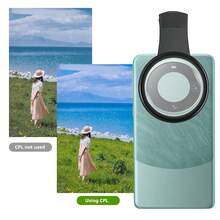 Universal Phone Camera Lens Polarizer Filter Suitable For Mobile Phone Lenses Reduce Reflections Enhance Colors And Improve Shooting Quality Compatible With Iphone Android Phone For Summer Vacation, Travel, Creative Photography, Social Media Content, Vlogging Phone Accessories - Black - View 4