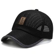 1 Boné de beisebol de malha respirável, boné de caminhoneiro com tecido leve e arejado para uso confortável, ideal para esportes ao ar livre como ciclismo