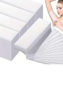 100 Peças/80 Peças/50 Peças Tiras de Cera para Remoção de Pelos Unissex, Tiras de Cera de Uso Único Profissional para Salão, Produto e Acessório Essencial para Remoção de Pelos para Barbearia, Salão de Beleza, Viagem/Papel Não Tecido Descartável para Remoção de Pelos, Acessório para Remoção de Cera