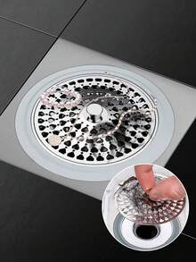 Tatukiko Bathroom And Toilet Universal Floor Drain Deodorizer Filter Screen Closure Cover 304 Stainless Steel Circular Floor Drain Core Inner Core,Fit For Tube Caliber 1.26-2.56in - Silver - View 6