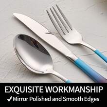 20-Pieces Rose Gold And Black Silverware Sets For 4,Black Handle Stainless Steel Cutlery Set, Include Forks Spoons And Knives Set, Dishwasher Safe Utensil Sets For Home Restaurant