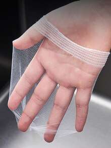 100PCS Disposable Mesh Sink Strainer Bags, Kitchen Sink Strainer Filter Mesh Bag Anti Clogging Elastic Kitchen Sink Strainer Mesh Trash Bag, Fits Most Sizes Of Sink Strainer Kitchen Items Kitchen Accessories Kitchen Tools - White - View 12