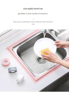 1 Piece Of Kitchen Anti-Mildew Waterproof Beautifying Tape, Kitchen And Bathroom Sink, Bathroom Sink Bathtub Gap Beautifying Tape, Self-Adhesive Waterproof And Mildew-Proof Wall Stickers Kitchen And Bathroom Gap Corner Stickers