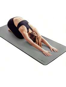 1pc Thick, Wide & Long Dual-Sided Colorful/Solid Exercise Mat, Non-Slip EVA Yoga Mat For Beginners, High-Density Fitness Mat For Men & Women, Pilates Mat, Waterproof, Anti-Tear, Thick EVA Picnic Mat, Non-Slip Shock-Absorbing Jump Rope Mat For Home Workout - Black - View 5