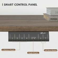 Vinsetto Elektrischer Schreibtisch Tischgestell mit Motor – Höhenverstellbarer Computertisch als Stehschreibtisch & Sitzen-Stehen-Arbeitsplatz – Elektrisch höhenverstellbares Tischgestell, Bürotisch für Homeoffice, Gaming Desk (140x70x72-116cm, Natur + Schwarz)