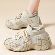 Women Chunky Shoes - Beige - View 3