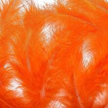 THARAHT 200pcs Fluffy Turkey Marabou Feathers 46inch For Craft Dream Catcher Dration Natural Fluffy Turkey Marabou FeathersOrange