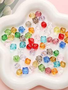 10mm Round Bead Square Bead Shaped Beads For Diy Jewelry Making, Beads For Daily Handmade Project Initial Beads, Bracelets, Necklaces, Decorative Chains, Friendship Bracelet Jewelry Making Kit Cute Things DIY Round Bead Phone Chain(About 36 To 42 Pieces) - Multicolor - View 4