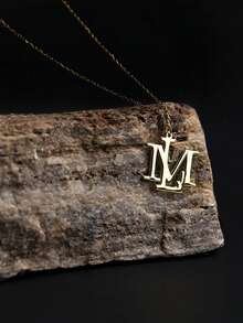 Customized Gold Letter Necklace - Silver Letter Necklace - Personalized Letter Necklace - Mother's Day Gift - Christmas Gift - Gift For Mom - Father's Day Gift