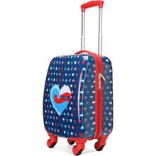 NAUTICA Kids Luggage - 18" Airline Approved Rolling Hardside Upright Carry-On Suitcase Set With Wheels (Shark Attack | 5pc Travel Set) - Nautica Peace - View 5