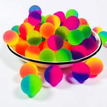2pcs/10pcs/20pcs Set Colorful Rainbow Bounce Balls, Outdoor Party Supplies, Gift Filler, Favors, Birthday Party Package - Multicolor - View 4