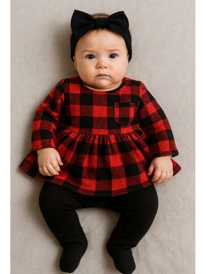 Nika Baby Conjunto bebê menina 3 peças 100% algodão