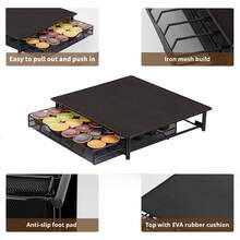 NetHong Coffee Machine Stand Capsule Pod Holder Storage Drawer Organizer UK - Black - View 7