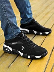 Populaire Air Cushion sportschoenen voor casual gebruik, modieuze effen sportschoenen voor heren, comfortabele antislip ademende zachte zool geschikt voor buitenactiviteiten, sportschool