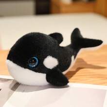 Keylingwd 1pc Plush Sea Animal Series Stuffed Toys, Realistic Shark, Crab, Sea Turtle, Octopus, Clownfish, Sea Lion, Dolphin, Seal, Seahorse Mini Ocean Animal Figurines, Cute Cartoon Doll, Children Birthday Gift - Multicolor - View 19