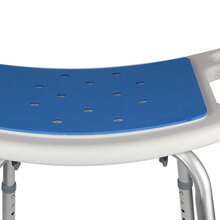 Adjustable Height Shower Chair With Crossbar Support, Non-Slip Metal Stool, Suitable For The Elderly And Disabled, Blue Cushioned Seat, Sturdy Bathroom Bench, Safe And Comfortable Shower, Safe Bathing Solution | Profile Shower Chair | Anti-Slip Structure Back To School - Blue - View 10