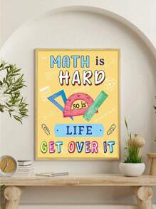 1pc Math Wall Art Prints Mathematical Elements Canvas Wall Art Geometric Math Posters For Classroom Inspiration Saying Math Art Poster For Middle School Classroom Study Room Decor Unframed