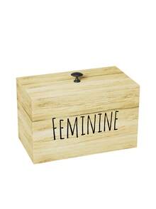 Rustic Multi-Functional Wooden Storage Box, Desktop Organizer With Compartments, Cover For Bathroom Decor, Tissue Box Holder