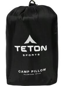 TETON Sports Almohada de campamento perfecta para cualquier momento que viajes; Camping, mochilero, aviones y viajes por carretera; Almohada cómoda para cuello y apoyo lumbar; usted puede llevarlo a cualquier lugar; almohada lavable - Negro - Ver 11