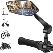 Bicycle Rearview Mirror Reflector Adjustable Rotating Handlebar Mirror Clear Rearview Electric Scooter Bicycle Accessories