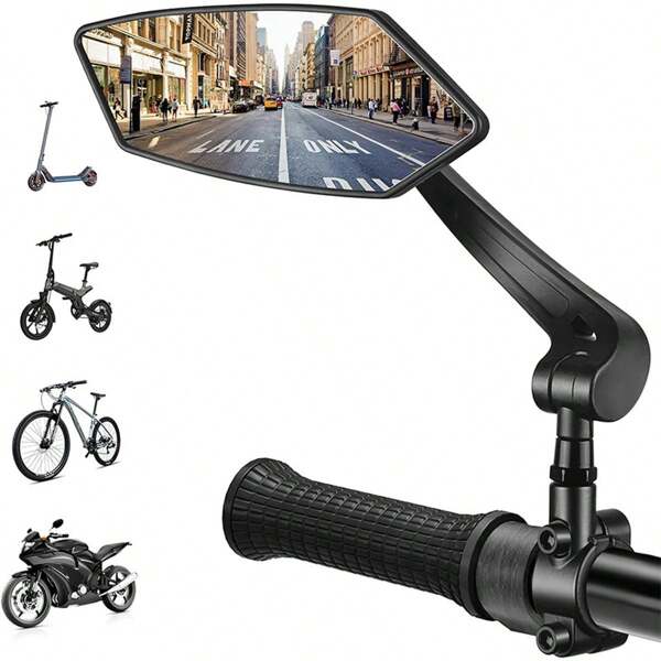 Fahrrad Rückspiegel Reflektor verstellbar drehbar Lenker Spiegel klar Rückspiegel Elektroroller Fahrrad Zubehör