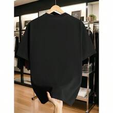 Men's 100% Cotton Short Sleeve T-Shirt - NYC Brooklyn Replay Graphic, Casual Crew Neck, Black With Orange & White Design, Lightweight & Breathable For Summer, Casual Wardrobe Staple | Stylish Casualwear | Machine Washable Shirt - màu đen - Xem 2