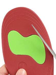 1Pair EVA Green Children's Arch Insole, Learning To Walk, Heart Support Insole, Unisex High Elasticity Insole - View 4